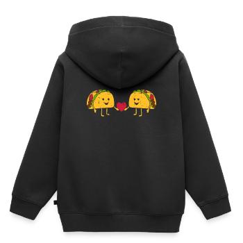 Taco - Kinder Premium Organic Hoodie - Schwarz - Hinten - AI Model Kid Male (0cm)