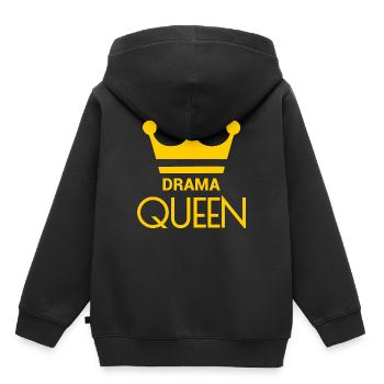 DRAMA QUEEN - Kinder Premium Organic Hoodie - Schwarz - Hinten - AI Model Kid Male (0cm)