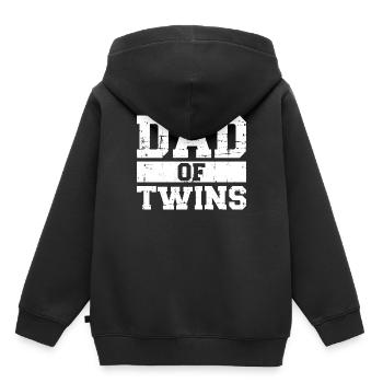 jumeaux - Sweat Premium à capuche enfant bio - noir - Dos - AI Model Kid Male (0cm)