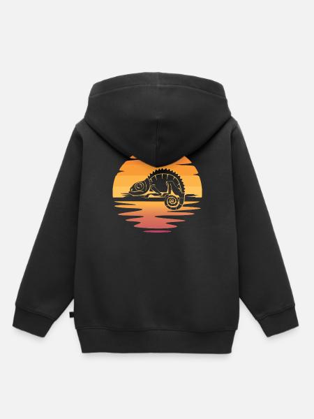 Chamäleon - Kinder Premium Organic Hoodie - Schwarz