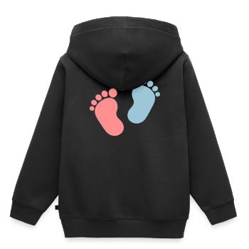 Baby feet - Kids Premium Organic Hoodie - black - Back - AI Model Kid Male (0cm)