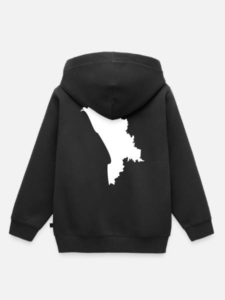 Moldawien Landkarte Flagge - Kinder Premium Organic Hoodie - Schwarz