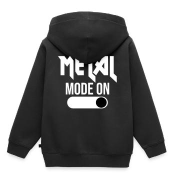 Metal Mode Heavy Metal - Sweat Premium à capuche enfant bio - noir - Dos - AI Model Kid Male (0cm)