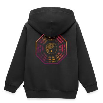Yin Yang - Kinder Premium Organic Hoodie - Schwarz - Hinten - AI Model Kid Male (0cm)