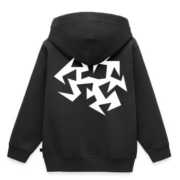 Tribal dentelé - Sweat Premium à capuche enfant bio - noir - Dos - AI Model Kid Male (0cm)