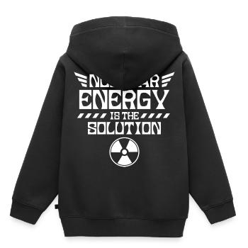 L’énergie nucléaire est la solution nucléaire nucléaire - Sweat Premium à capuche enfant bio - noir - Dos - AI Model Kid Male (0cm)