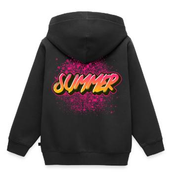 Été d’été - Sweat Premium à capuche enfant bio - noir - Dos - AI Model Kid Male (0cm)