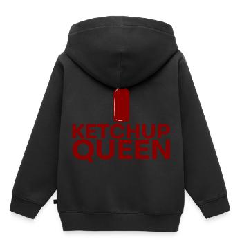 Ketchup Queen 8 - Kinder Premium Organic Hoodie - Schwarz - Hinten - AI Model Kid Male (0cm)