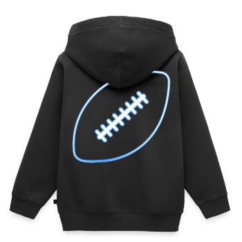 Joueur de football américain - Sweat Premium à capuche enfant bio - noir - Dos - AI Model Kid Male (0cm)