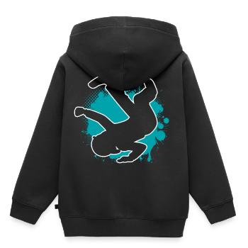 Breakdancer Breakdancer Garçon - Sweat Premium à capuche enfant bio - noir - Dos - AI Model Kid Male (0cm)