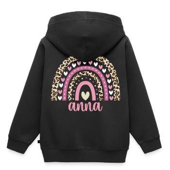 Anna Regenbogen Name Geburtstag Anna - Kinder Premium Organic Hoodie - Schwarz - Hinten - AI Model Kid Male (0cm)