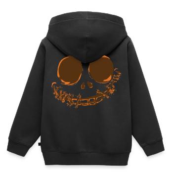 Zugenaehter Mund Halloween - Kinder Premium Organic Hoodie - Schwarz - Hinten - AI Model Kid Male (0cm)