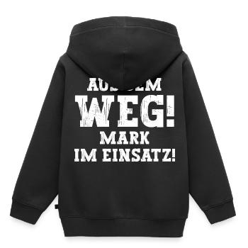 Mark Lustiger Spruch Vorname Name Mark - Kinder Premium Organic Hoodie - Schwarz - Hinten - AI Model Kid Male (0cm)