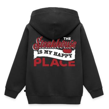 Steakhouse Steak steak viande - Sweat Premium à capuche enfant bio - noir - Dos - AI Model Kid Male (0cm)