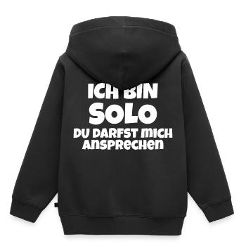 ich bin solo du darst mich ansprechen Single - Kinder Premium Organic Hoodie - Schwarz - Hinten - AI Model Kid Male (0cm)