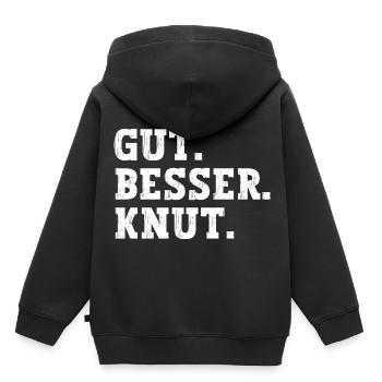 Gut Besser Knut Lustiger Spruch Name Knut - Kinder Premium Organic Hoodie - Schwarz - Hinten - AI Model Kid Male (0cm)