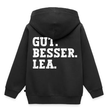 Gut Besser Lea Lustiger Spruch Name Lea - Kinder Premium Organic Hoodie - Schwarz - Hinten - AI Model Kid Male (0cm)