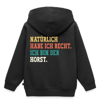 Horst Lustiger Spruch Vorname Name Horst - Kinder Premium Organic Hoodie - Schwarz - Hinten - AI Model Kid Male (0cm)