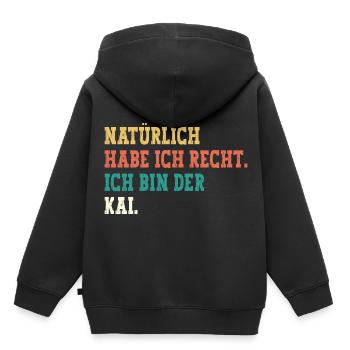 Kai Lustiger Spruch Vorname Name Kai - Kinder Premium Organic Hoodie - Schwarz - Hinten - AI Model Kid Male (0cm)