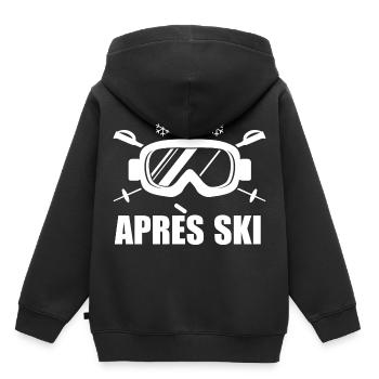 apres ski brille w - Kinder Premium Organic Hoodie - Schwarz - Hinten - AI Model Kid Male (0cm)