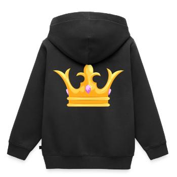 Couronne - Couronne - Sweat Premium à capuche enfant bio - noir - Dos - AI Model Kid Male (0cm)