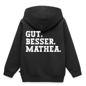 Gut Besser Mathea Lustiger Spruch Name Mathea - Kinder Premium Organic Hoodie - Schwarz - Hinten - AI Model Kid Male (0cm)