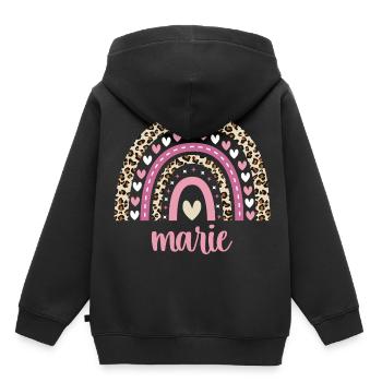 Marie Regenbogen Name Geburtstag Marie - Kinder Premium Organic Hoodie - Schwarz - Hinten - AI Model Kid Male (0cm)