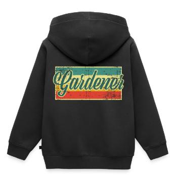 Gärtner - Kinder Premium Organic Hoodie - Schwarz - Hinten - AI Model Kid Male (0cm)