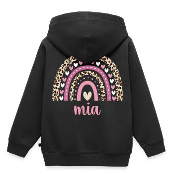 Mia Regenbogen Name Geburtstag Mia - Kinder Premium Organic Hoodie - Schwarz - Hinten - AI Model Kid Male (0cm)