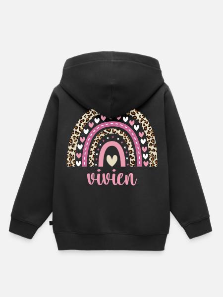 Vivien Regenbogen Name Geburtstag Vivien - Kinder Premium Organic Hoodie - Schwarz