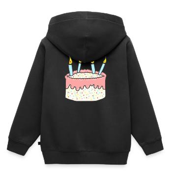 Birthday cake - Kids Premium Organic Hoodie - black - Back - AI Model Kid Male (0cm)