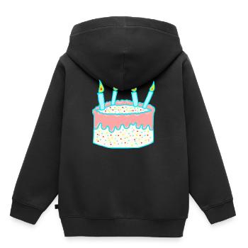 Birthday - Cake - Gift - Kids Premium Organic Hoodie - black - Back - AI Model Kid Male (0cm)