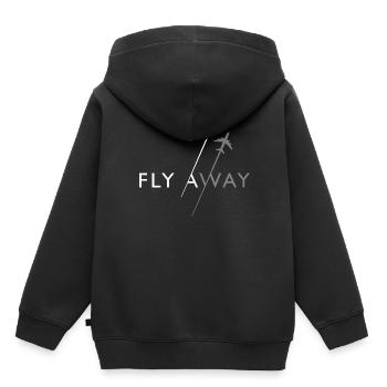 S’envoler - Sweat Premium à capuche enfant bio - noir - Dos - AI Model Kid Male (0cm)