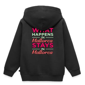 Mallorca - Kinder Premium Organic Hoodie - Schwarz - Hinten - AI Model Kid Male (0cm)