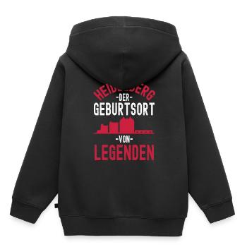 Heidelberg - Kinder Premium Organic Hoodie - Schwarz - Hinten - AI Model Kid Male (0cm)