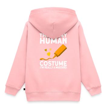 Mustard costume gift - Kids Premium Organic Hoodie - rose - Back - AI Model Kid Female (0cm)