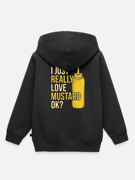 Senfsauce Flasche Geschenk - Kinder Premium Organic Hoodie - Schwarz