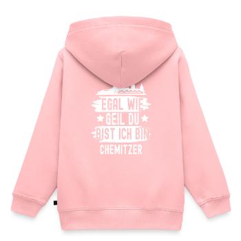 Chemnitz - Kinder Premium Organic Hoodie - Rosa - Hinten - AI Model Kid Female (0cm)