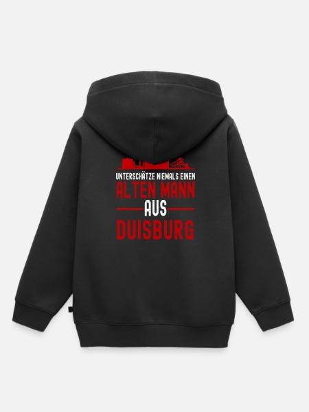 Duisburg - Kinder Premium Organic Hoodie - Schwarz