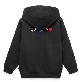 Idaho - Sweat Premium à capuche enfant bio - noir - Dos - AI Model Kid Male (0cm)