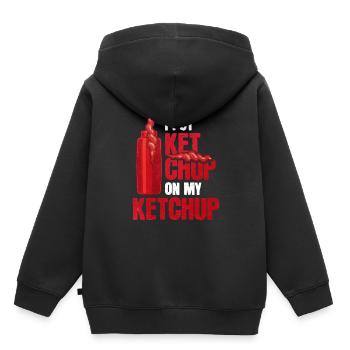 Je mets du ketchup sur mon ketchup - Sweat Premium à capuche enfant bio - noir - Dos - AI Model Kid Male (0cm)