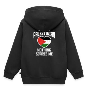 Palestinien - Sweat Premium à capuche enfant bio - noir - Dos - AI Model Kid Male (0cm)