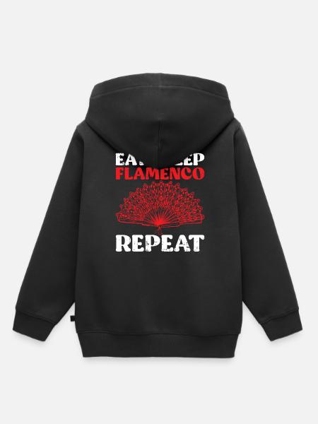 Flamenco - Kinder Premium Organic Hoodie - Schwarz