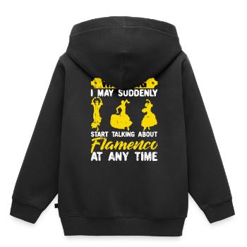 Flamenco - Kinder Premium Organic Hoodie - Schwarz - Hinten - AI Model Kid Male (0cm)