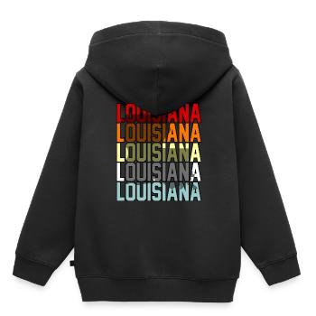 Louisiana abenteurer geschenk - Kinder Premium Organic Hoodie - Schwarz - Hinten - AI Model Kid Male (0cm)