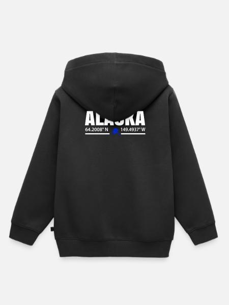 Alaska Reist Geschenk - Kinder Premium Organic Hoodie - Schwarz