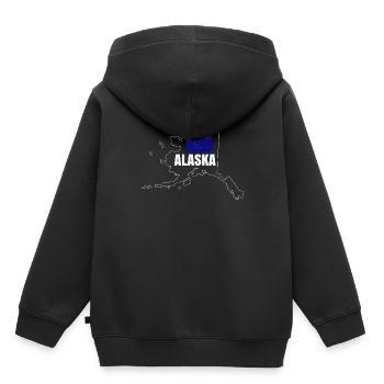 Alaska-haus-geschenk - Kinder Premium Organic Hoodie - Schwarz - Hinten - AI Model Kid Male (0cm)