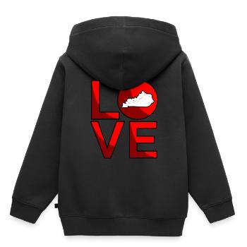Liebes kentucky geschenk - Kinder Premium Organic Hoodie - Schwarz - Hinten - AI Model Kid Male (0cm)