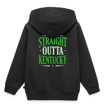 Besuch In Kentucky Gift - Kinder Premium Organic Hoodie - Schwarz - Hinten - AI Model Kid Male (0cm)