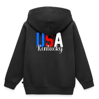 Usa kentucky geschenk - Kinder Premium Organic Hoodie - Schwarz - Hinten - AI Model Kid Male (0cm)